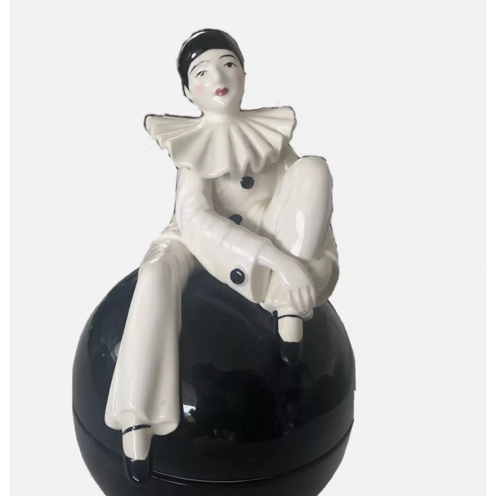 VINTAGE SIGMA CERAMIC 70'S ART DECO PIERROT CLOWN MIME NIB
